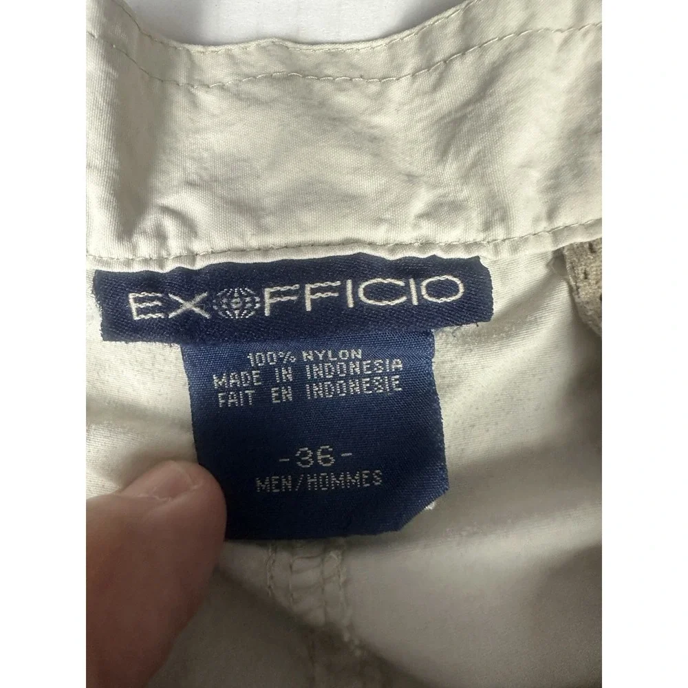 ExOfficio Pants Mens 36x31 Beige Convertible Zip-Off Hiking Outdoor Cargo Trail